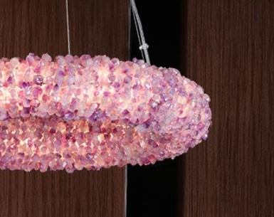 Purple Primary Crystal Round Chandelier 20.5" 28.3" 36.2" 44"