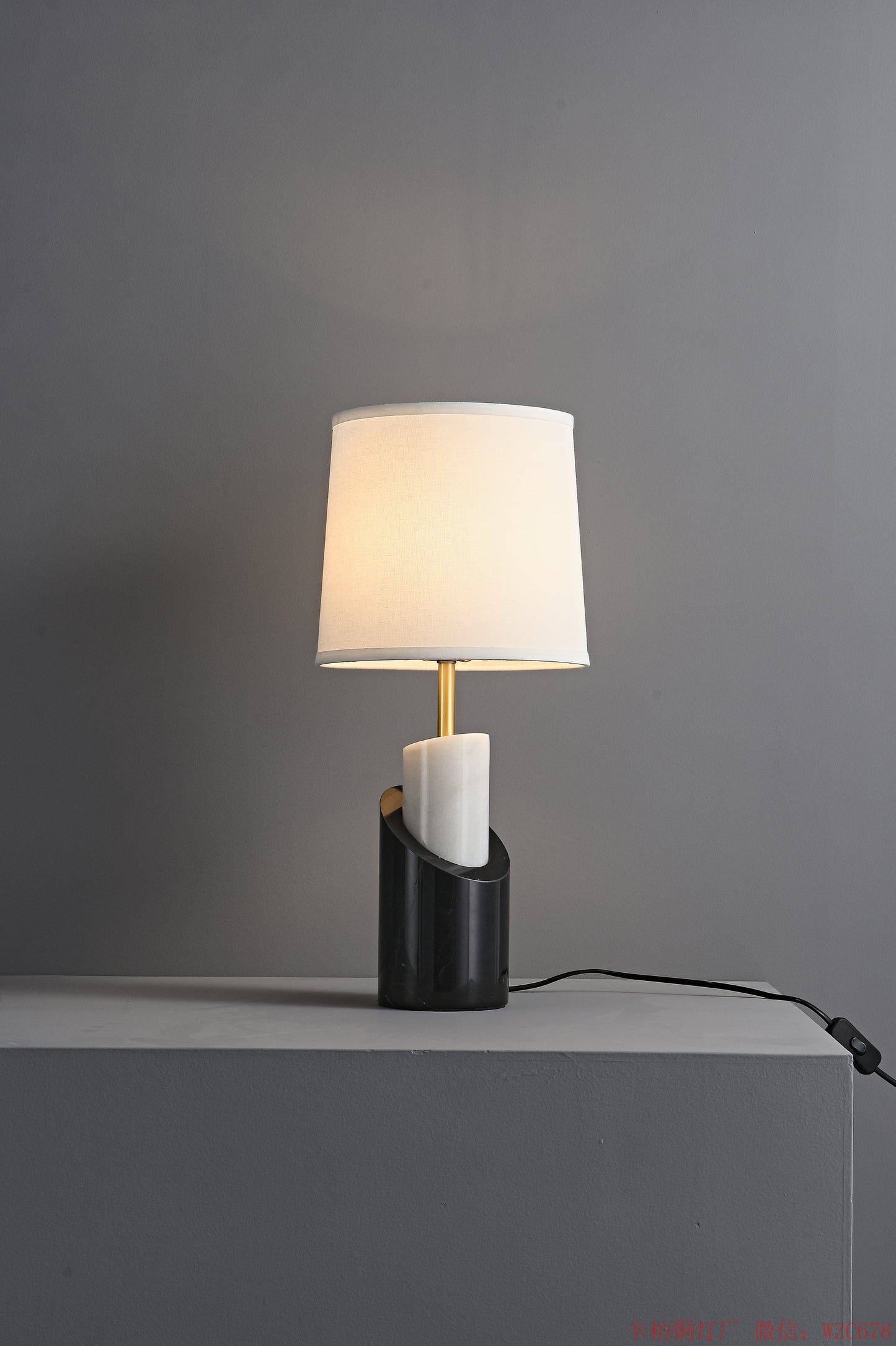 Marble Base brass table lamp