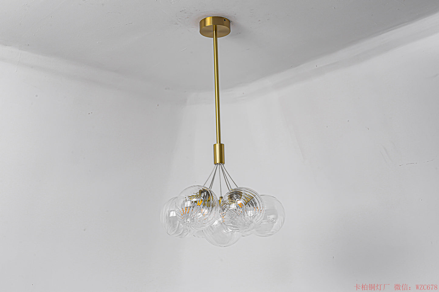 Medium Round glass ball bunch chandelier