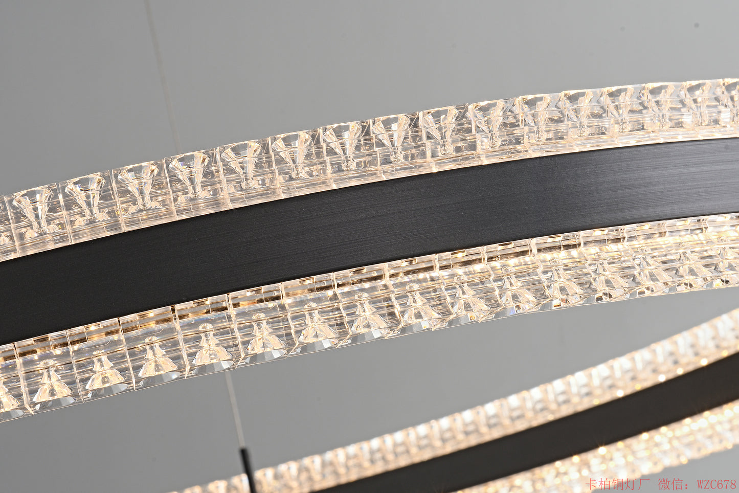 24" Wide LED Ring Cream Acrylic Pendant