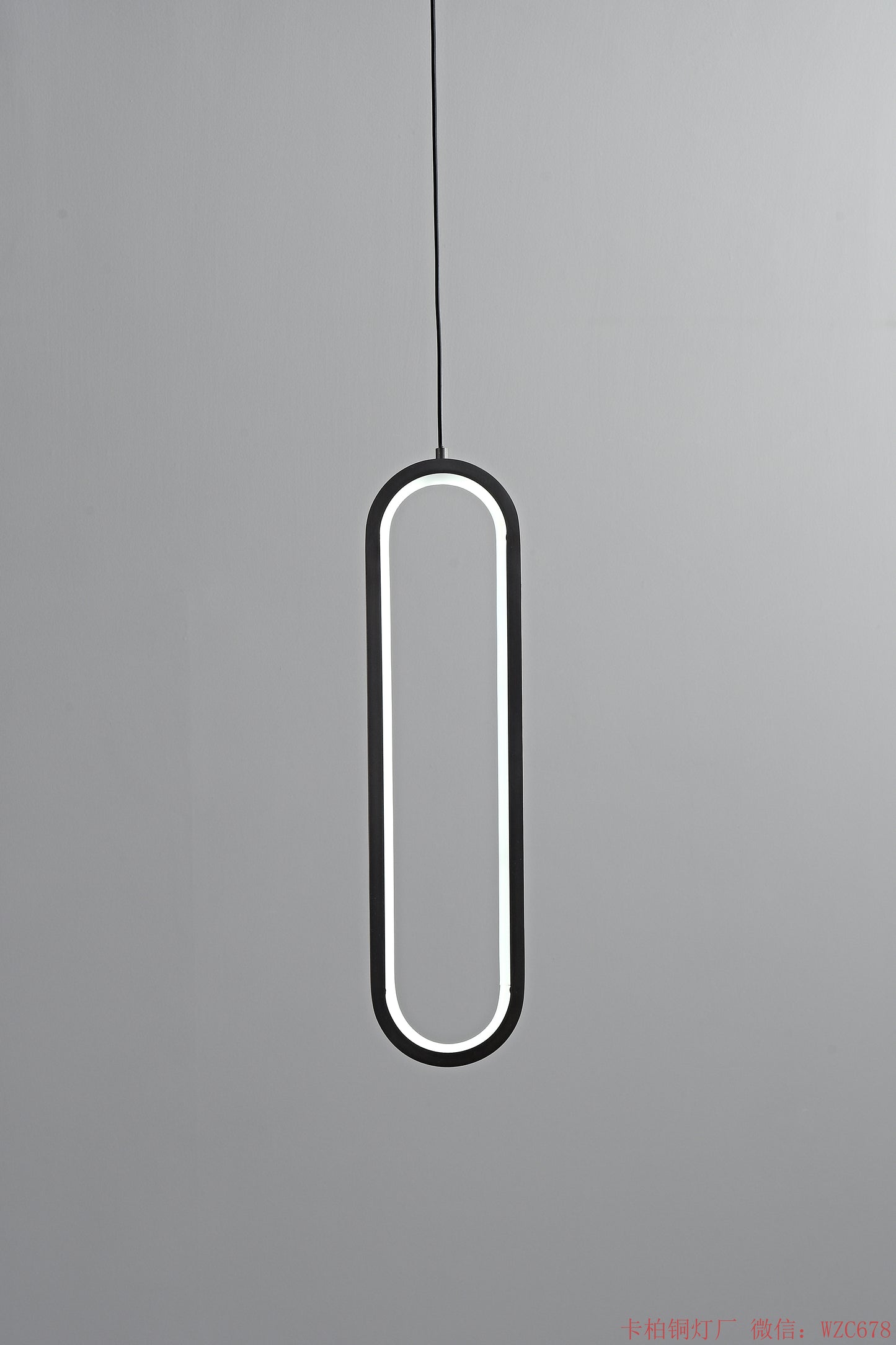 Oval LED ring pendant