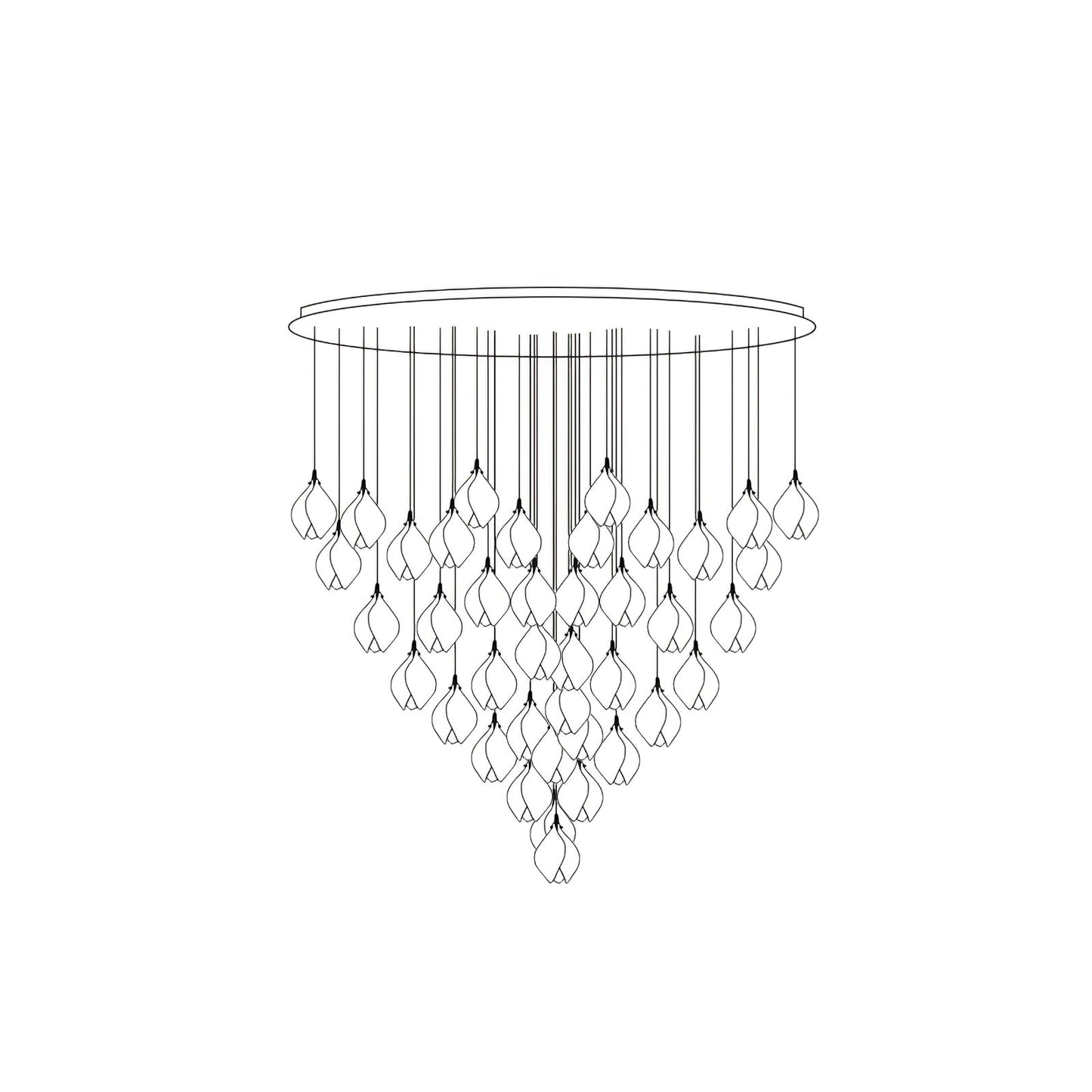 Ceramic Flower Pendant Light