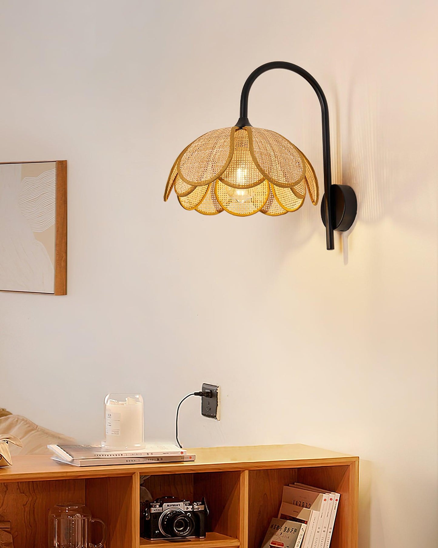 Rattan Wall Lamp 15.7 Inch