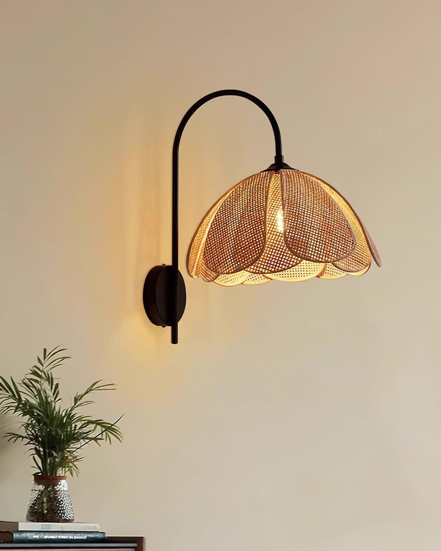 Rattan Wall Lamp 15.7 Inch