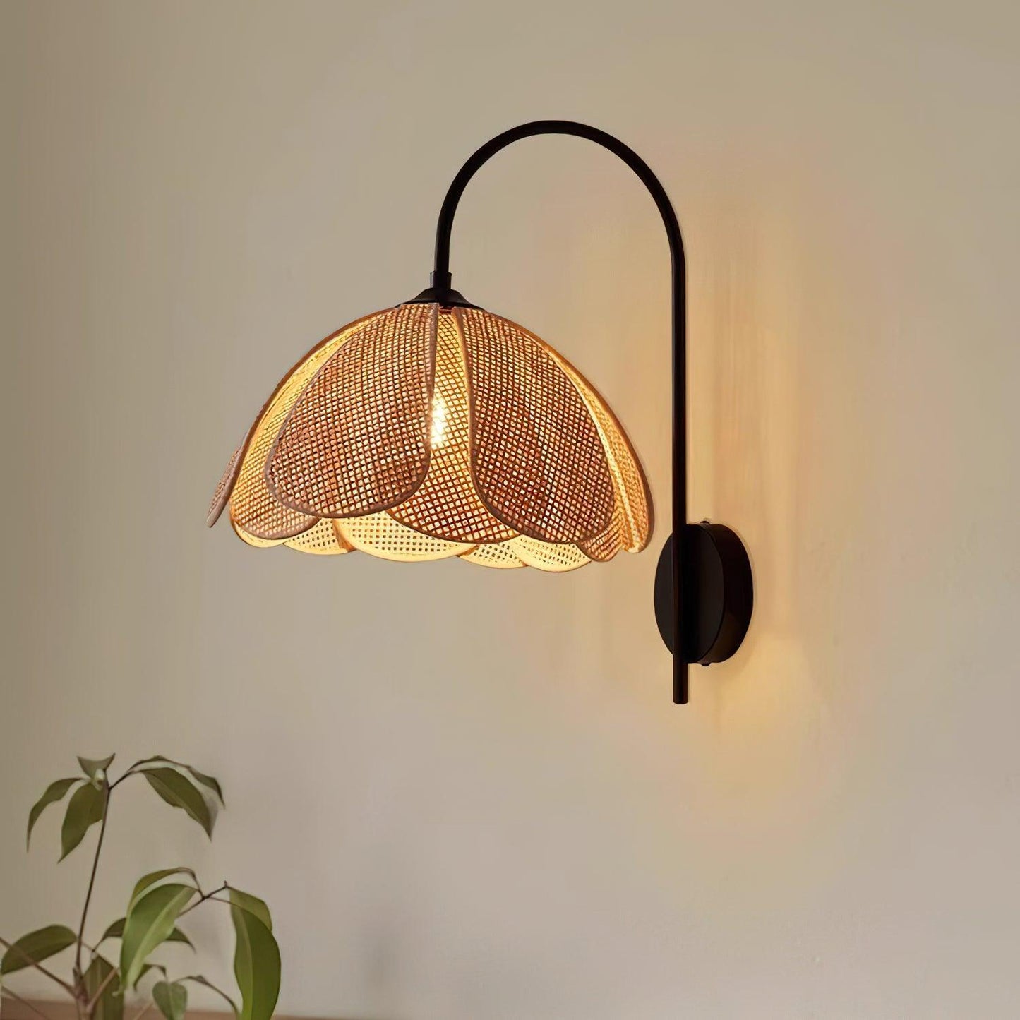 Rattan Wall Lamp 15.7 Inch