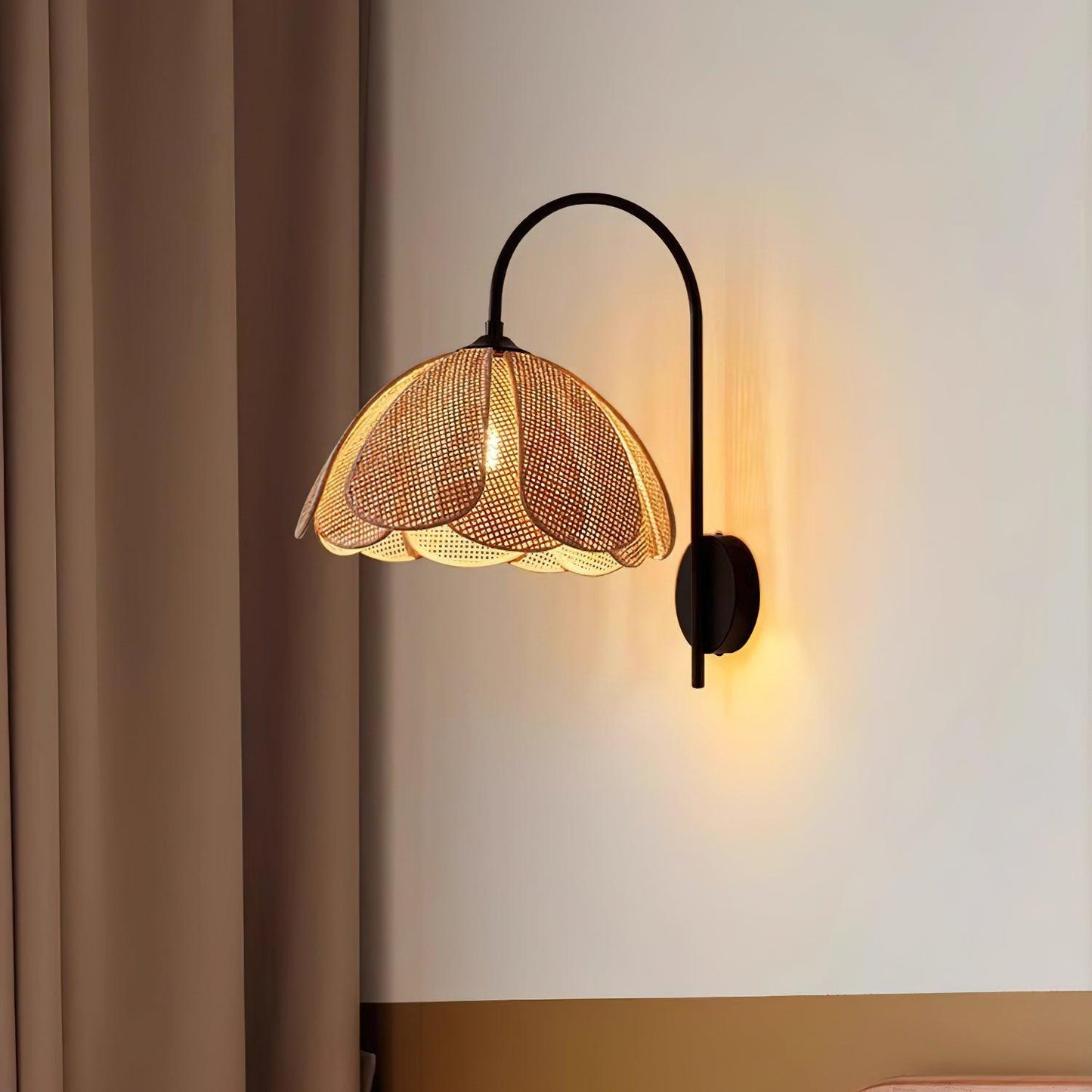 Rattan Wall Lamp 15.7 Inch
