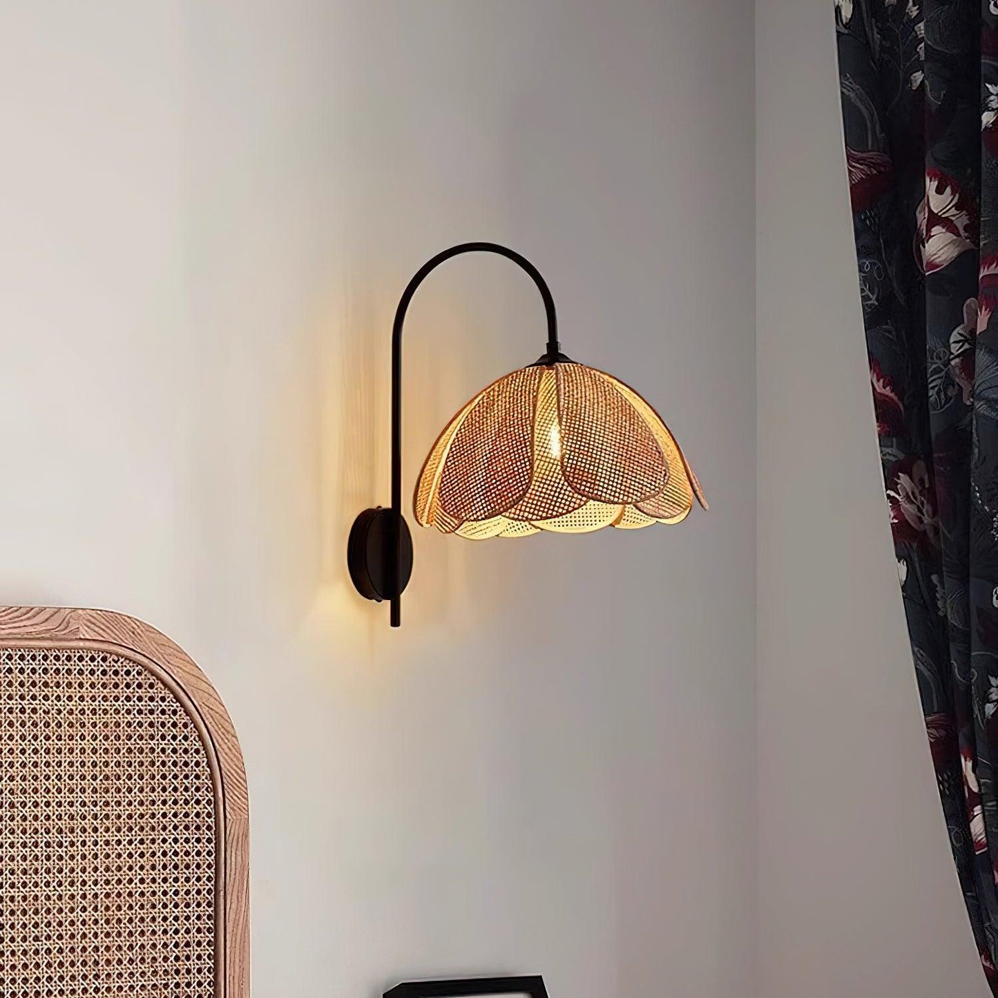 Rattan Wall Lamp 15.7 Inch