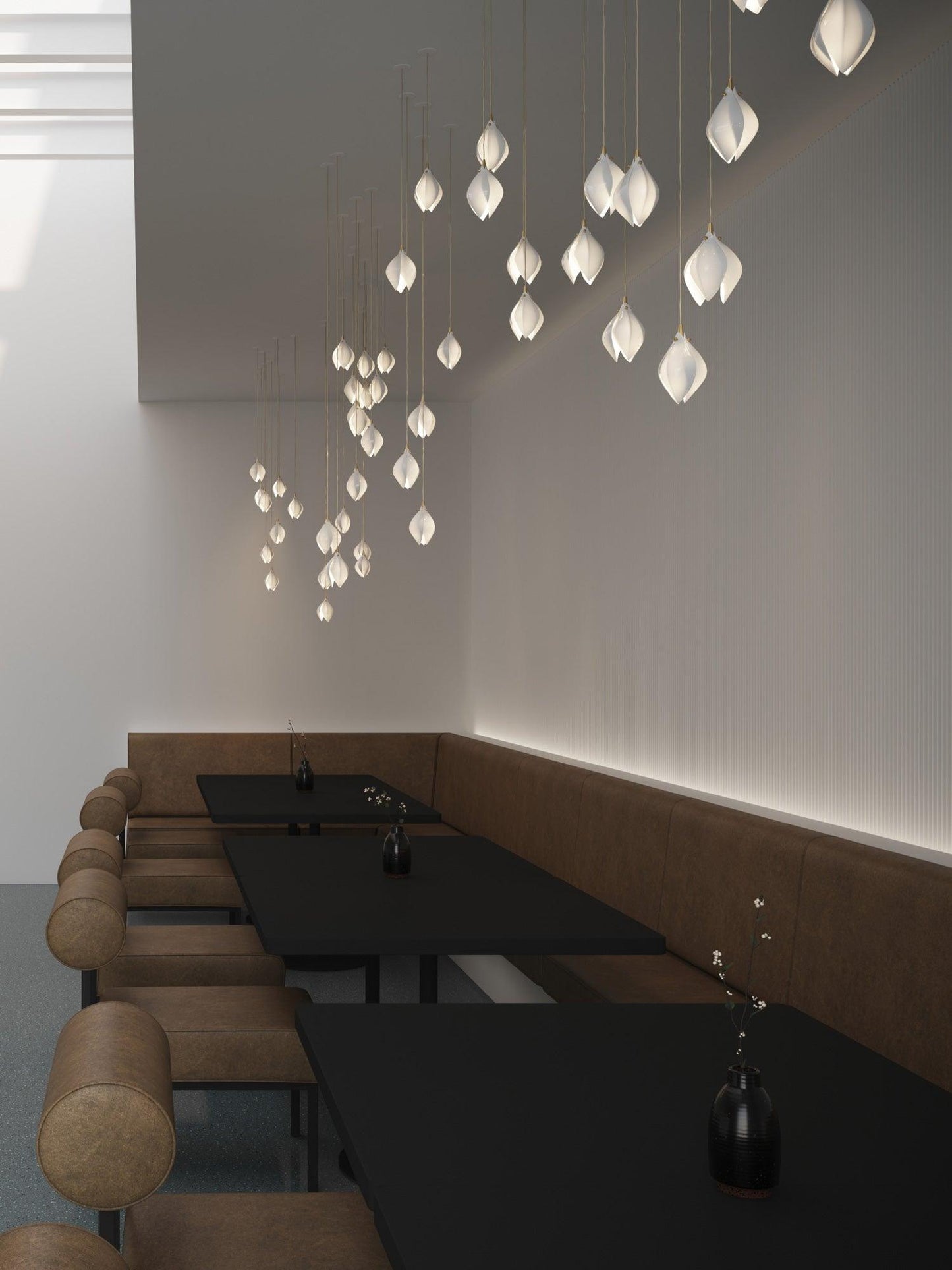 Ceramic Flower Pendant Light