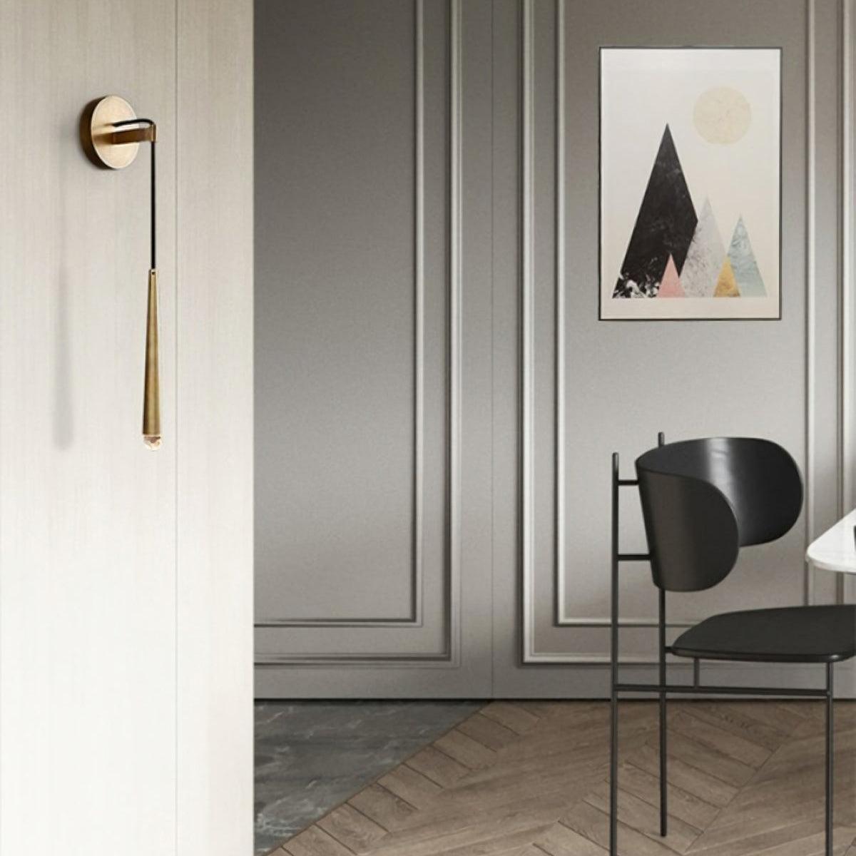 Cone Wall Lamp in Brass