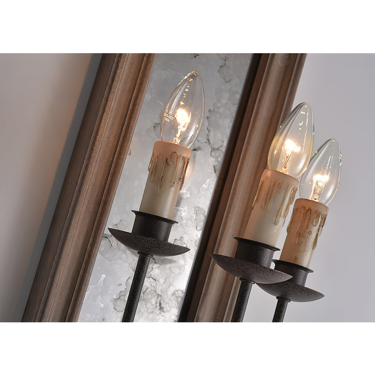 Candle 3-Light Mirrored Sconce