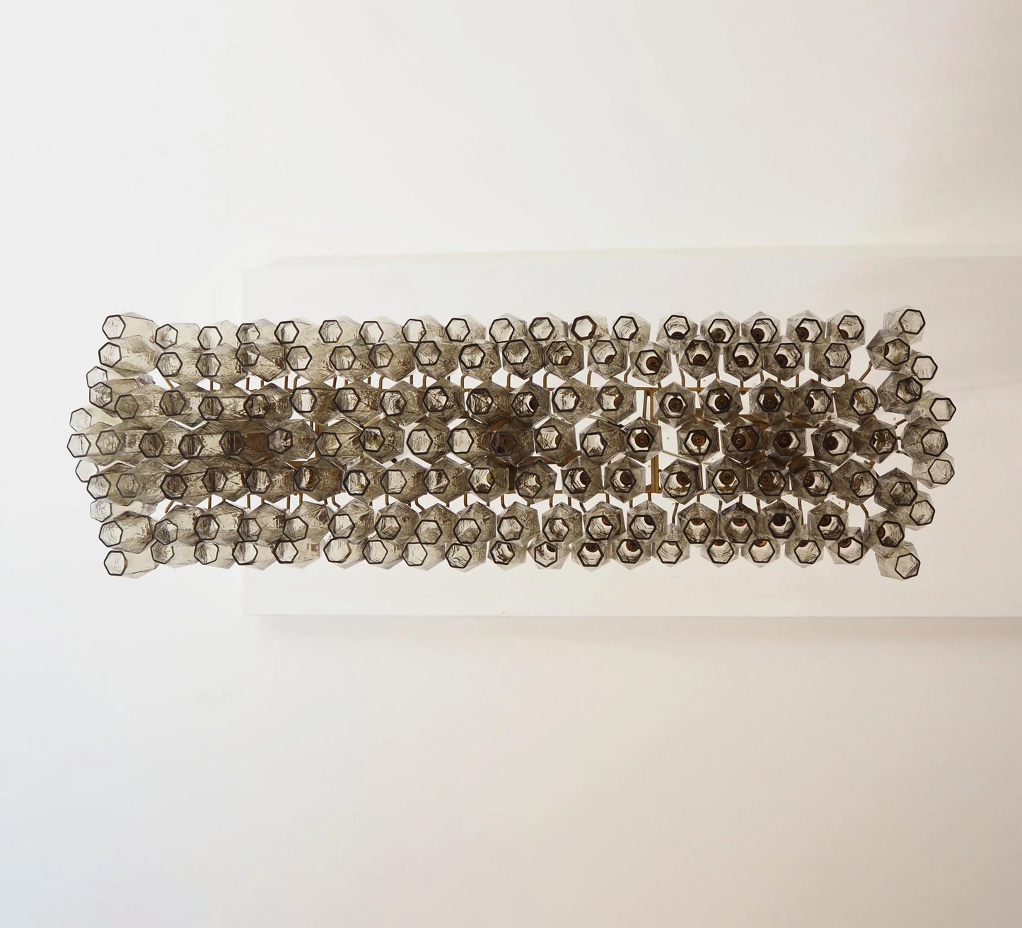 Elegant Smoked Murano Poliedri Chandelier