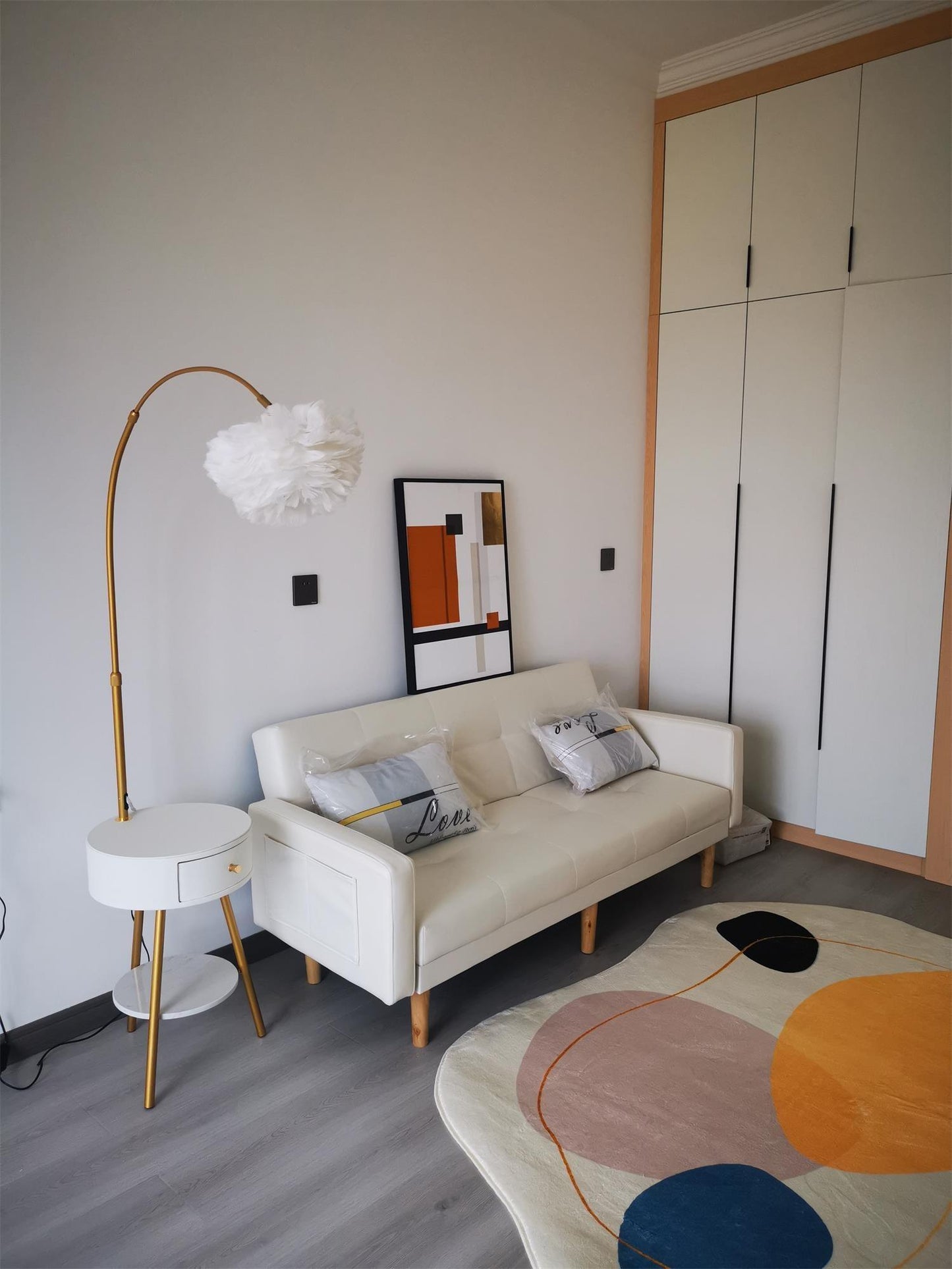 Feather Drawer Floor Lamp