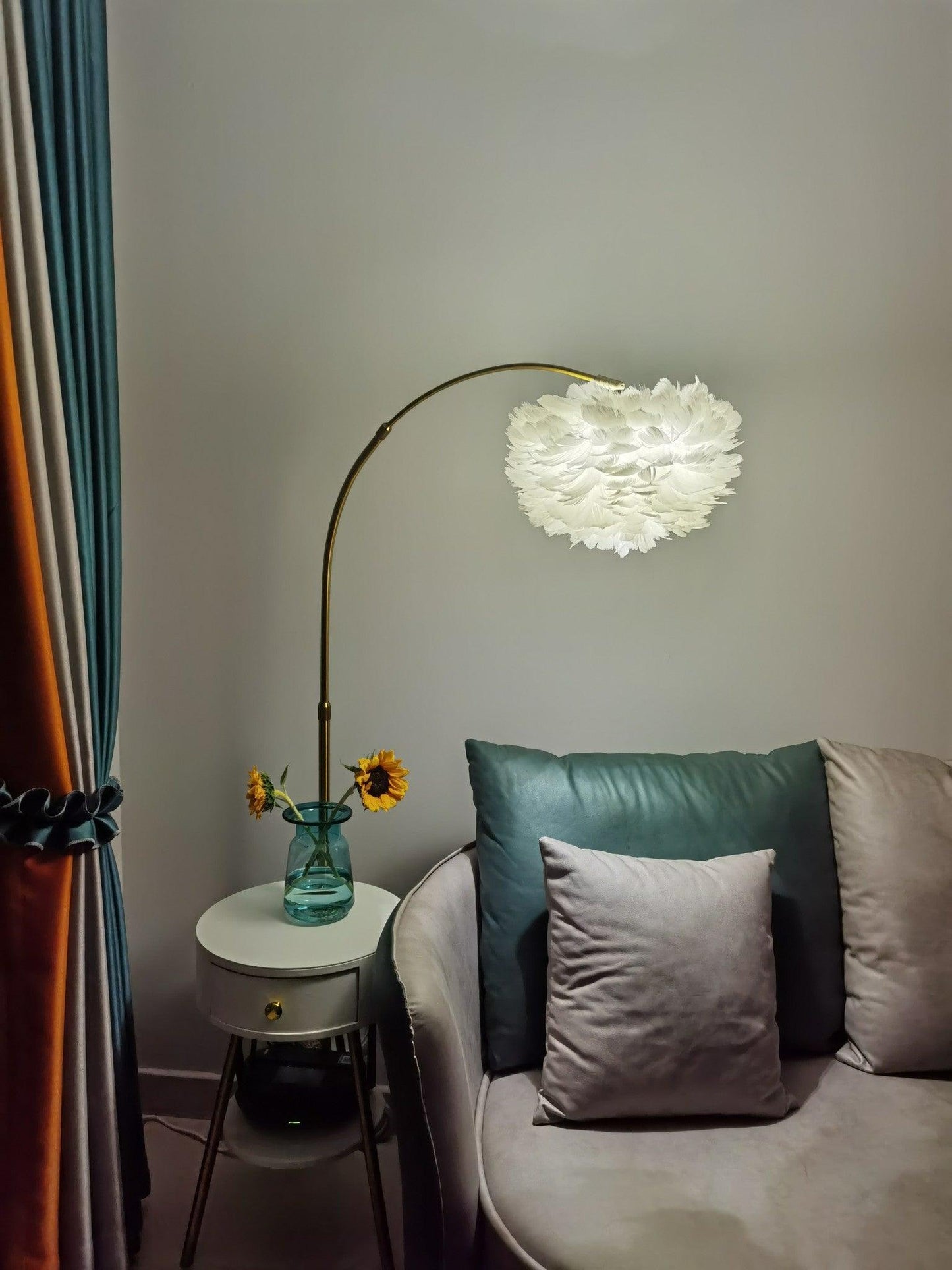 Feather Drawer Floor Lamp
