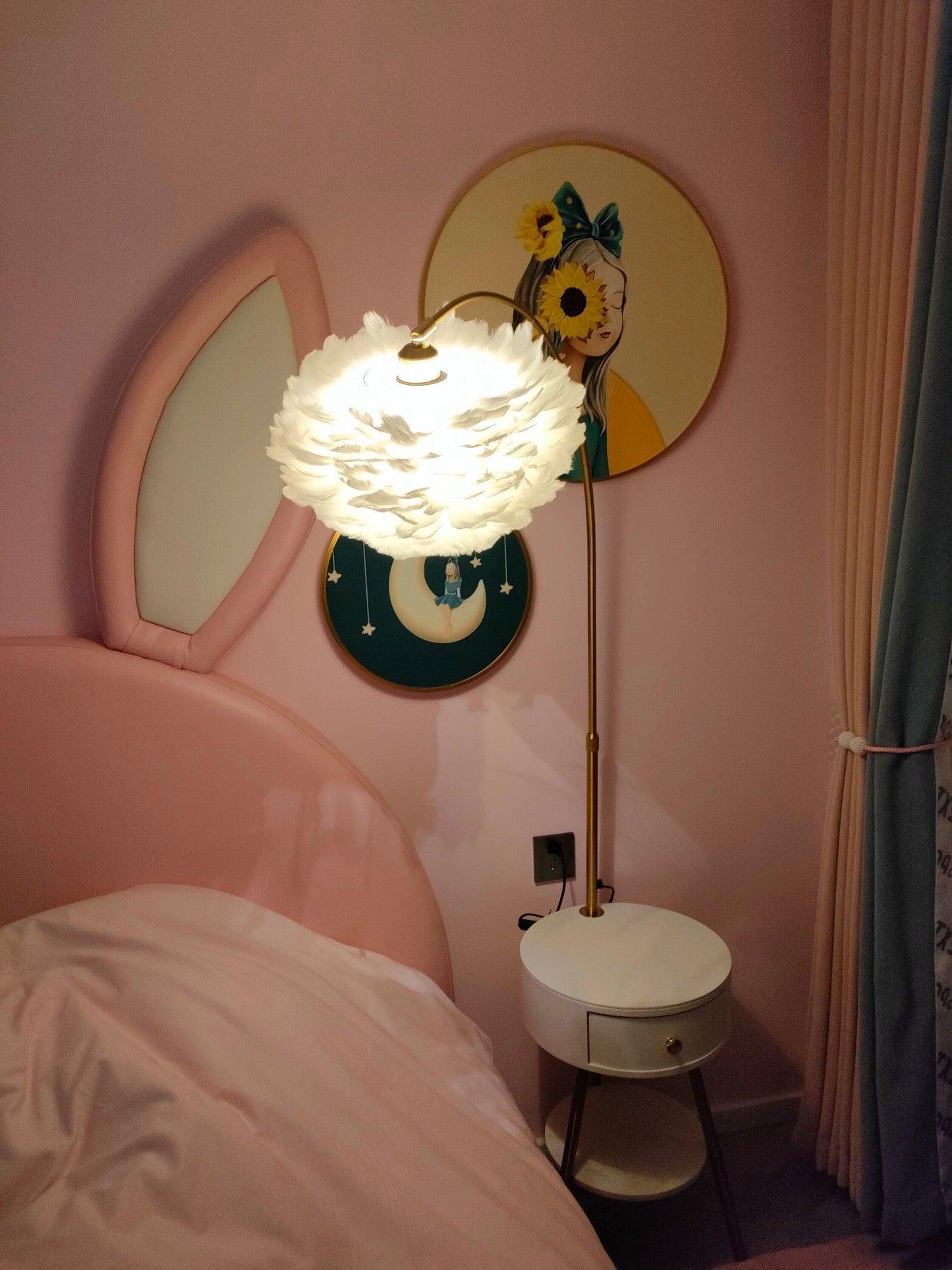 Feather Drawer Floor Lamp