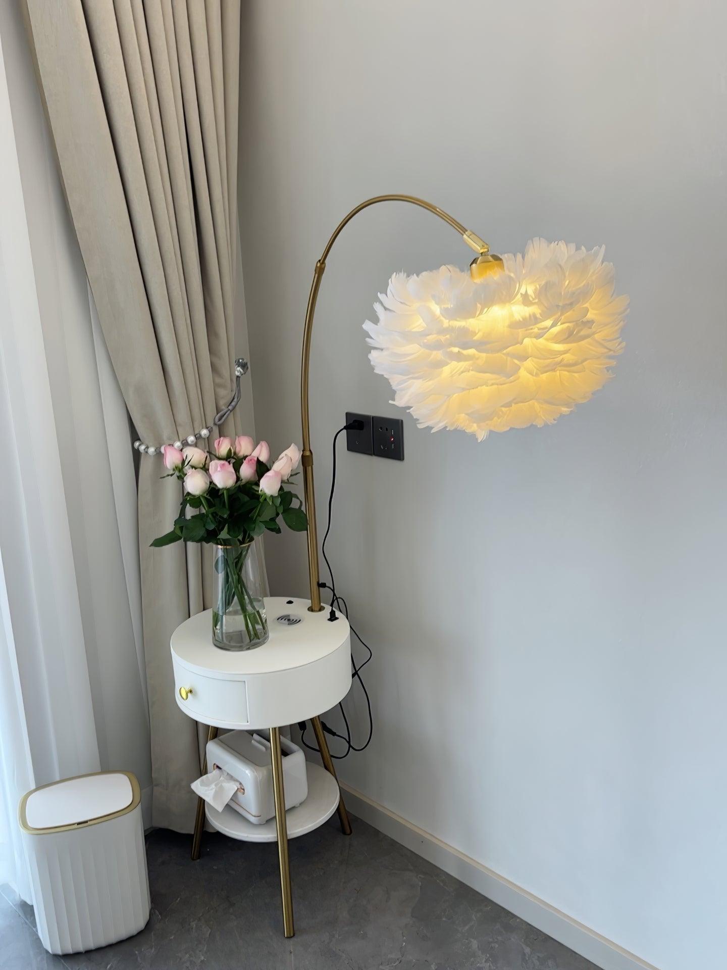 Feather Drawer Floor Lamp