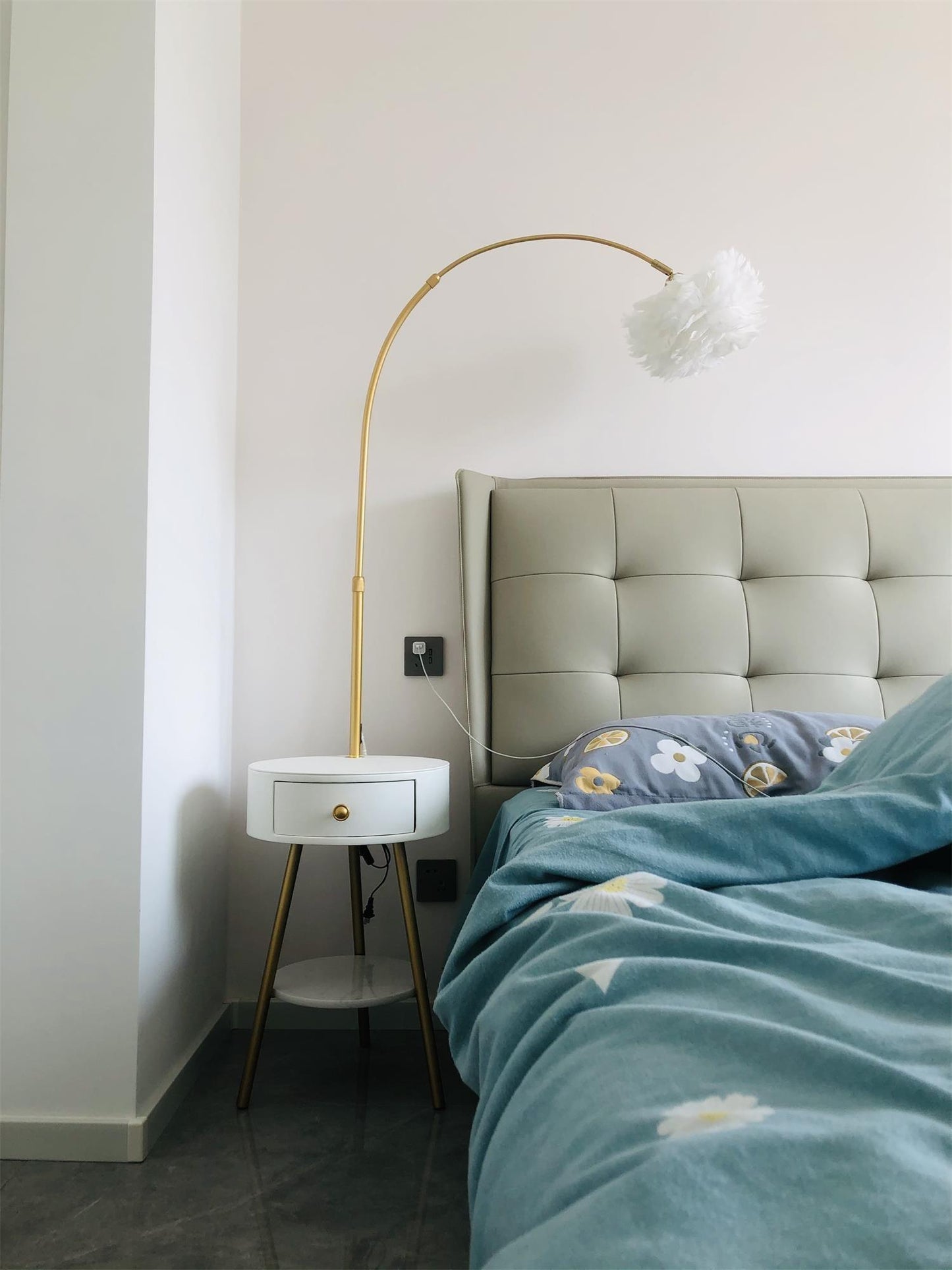 Feather Drawer Floor Lamp