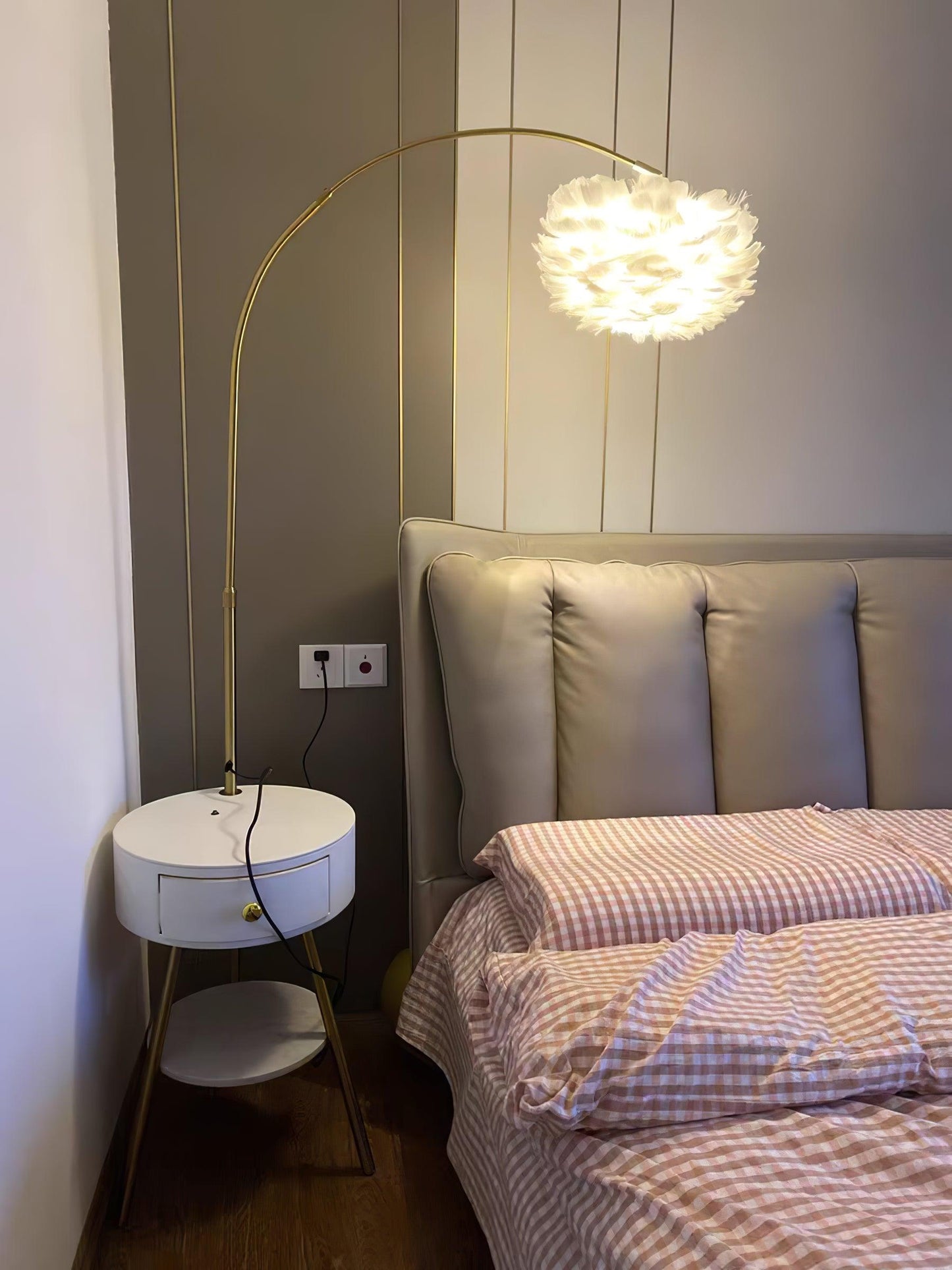 Feather Drawer Floor Lamp