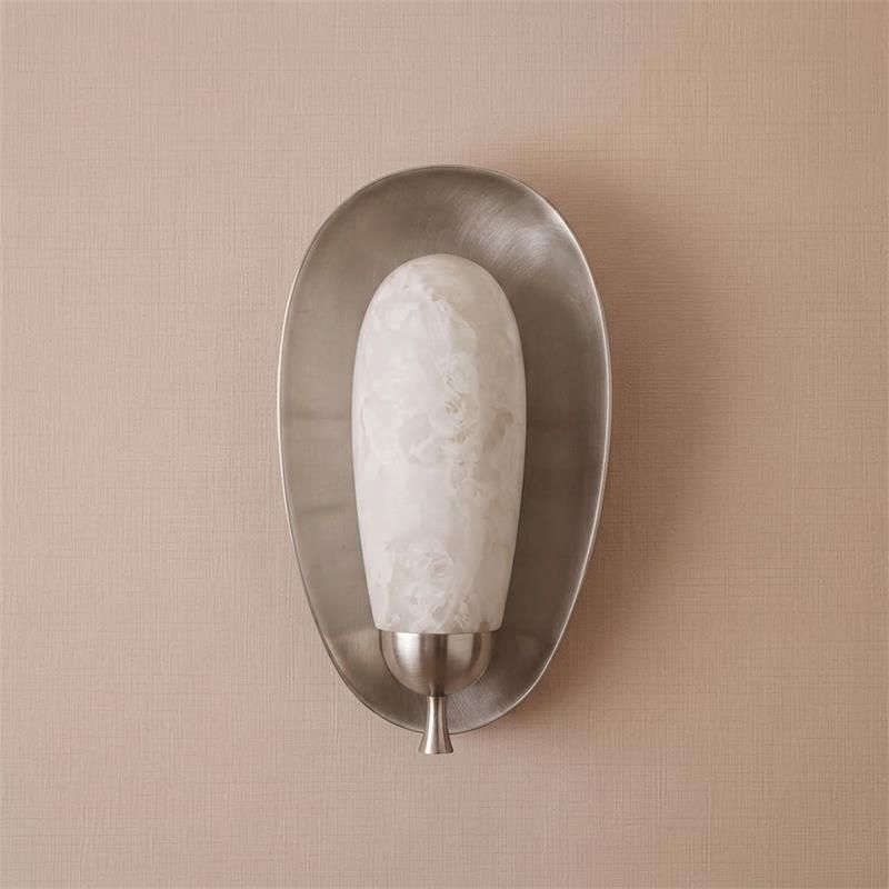 Laurel Blossom Alabaster Wall Sconce