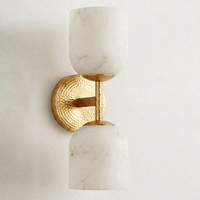 Garrison Alabaster Hammered Wall Sconce