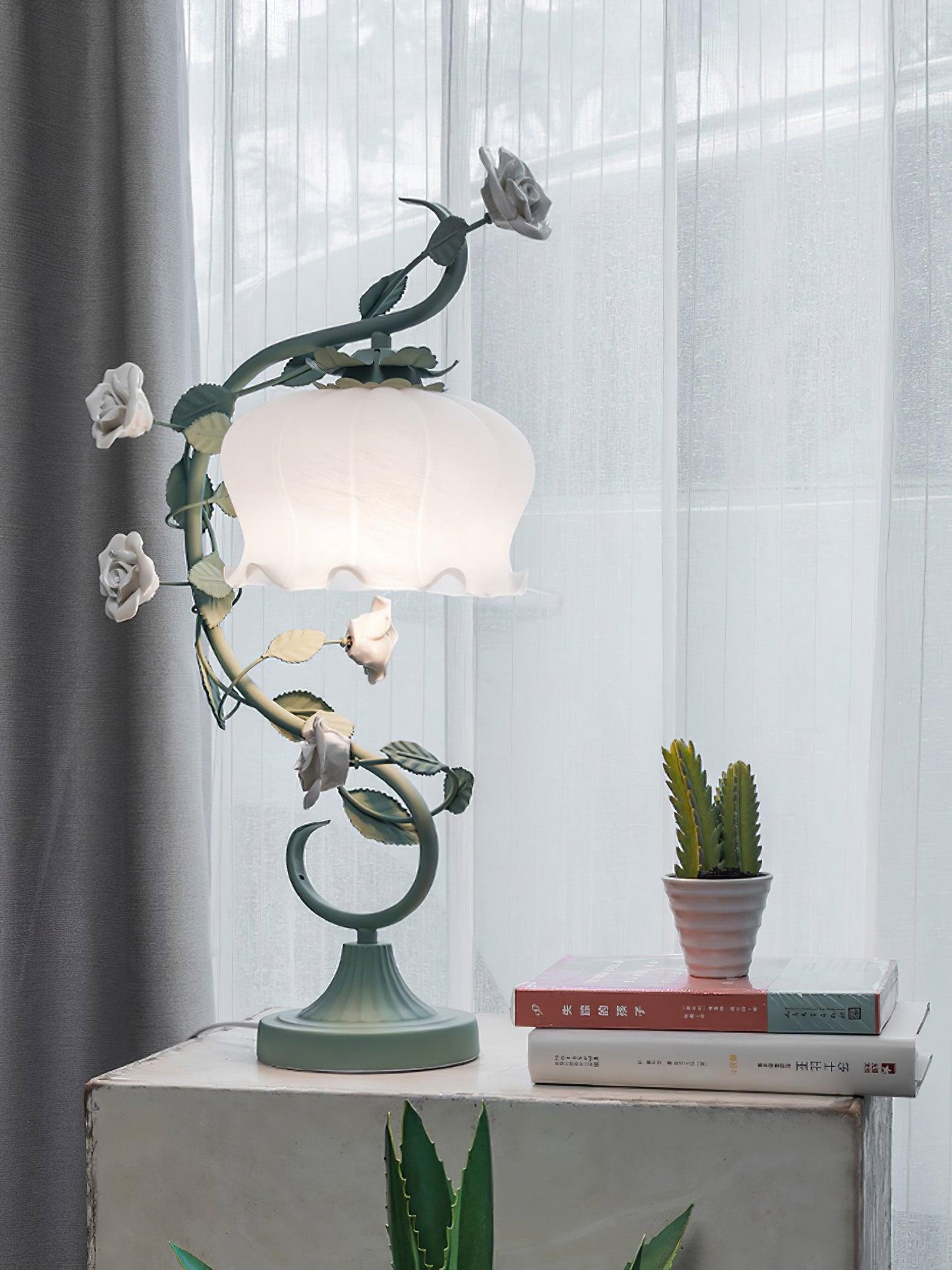 Glass Gooseneck Table Lamp 12.2 Inch