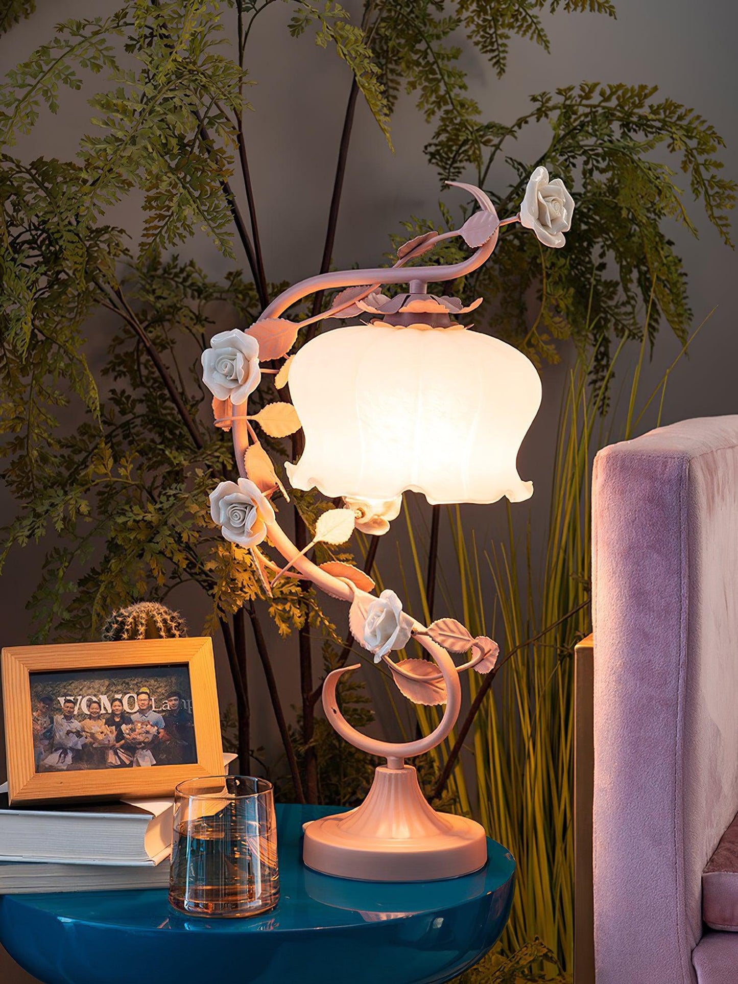 Glass Gooseneck Table Lamp 12.2 Inch