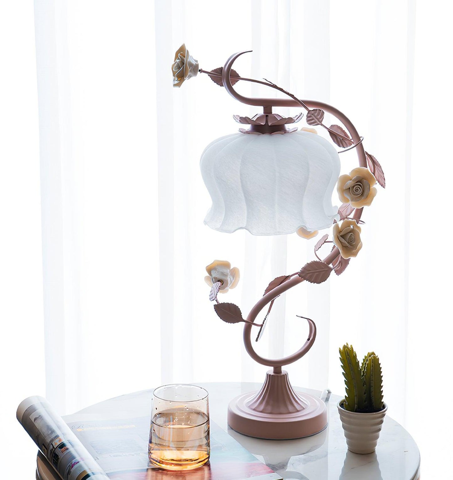 Glass Gooseneck Table Lamp 12.2 Inch