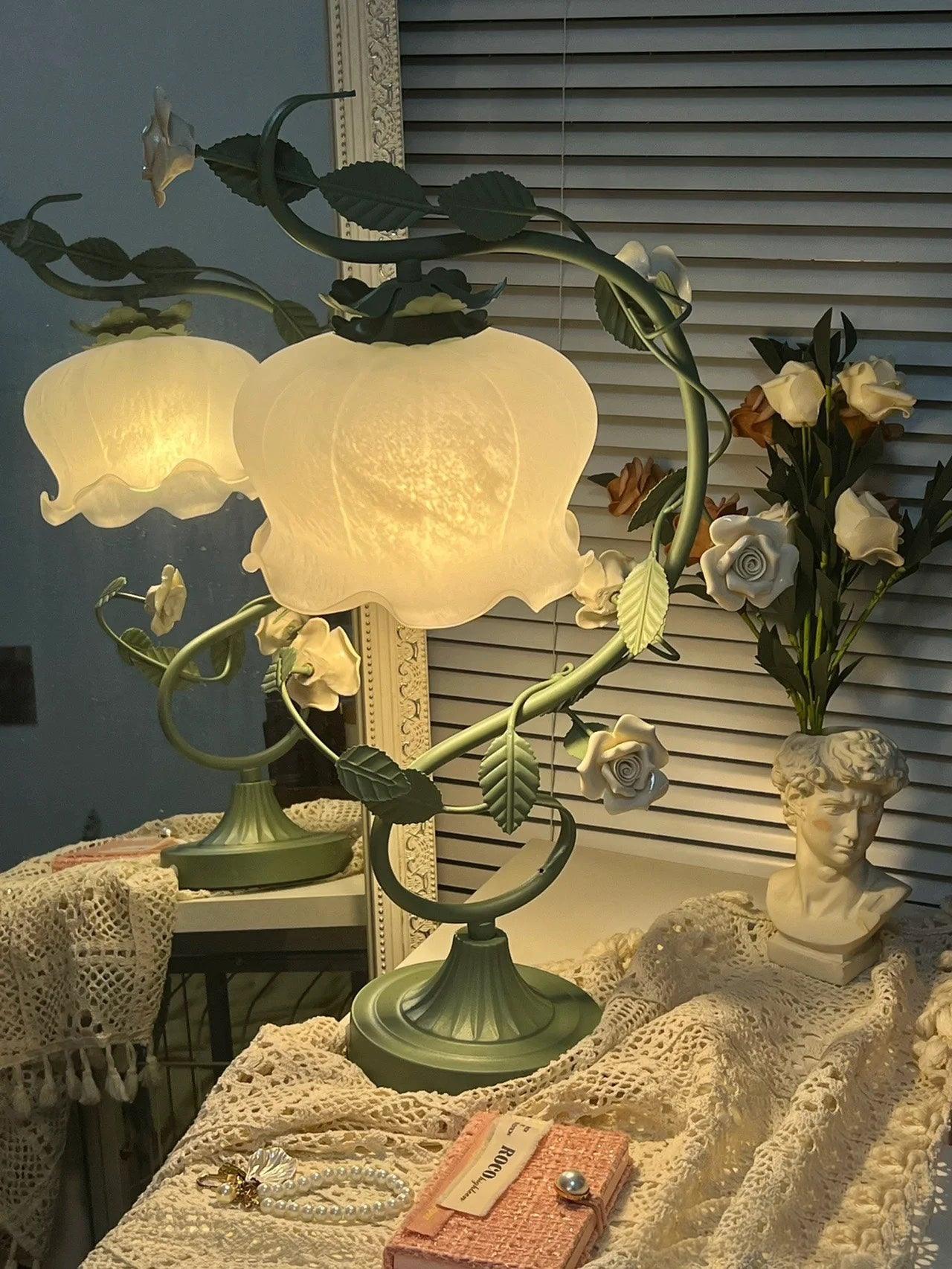 Glass Gooseneck Table Lamp 12.2 Inch