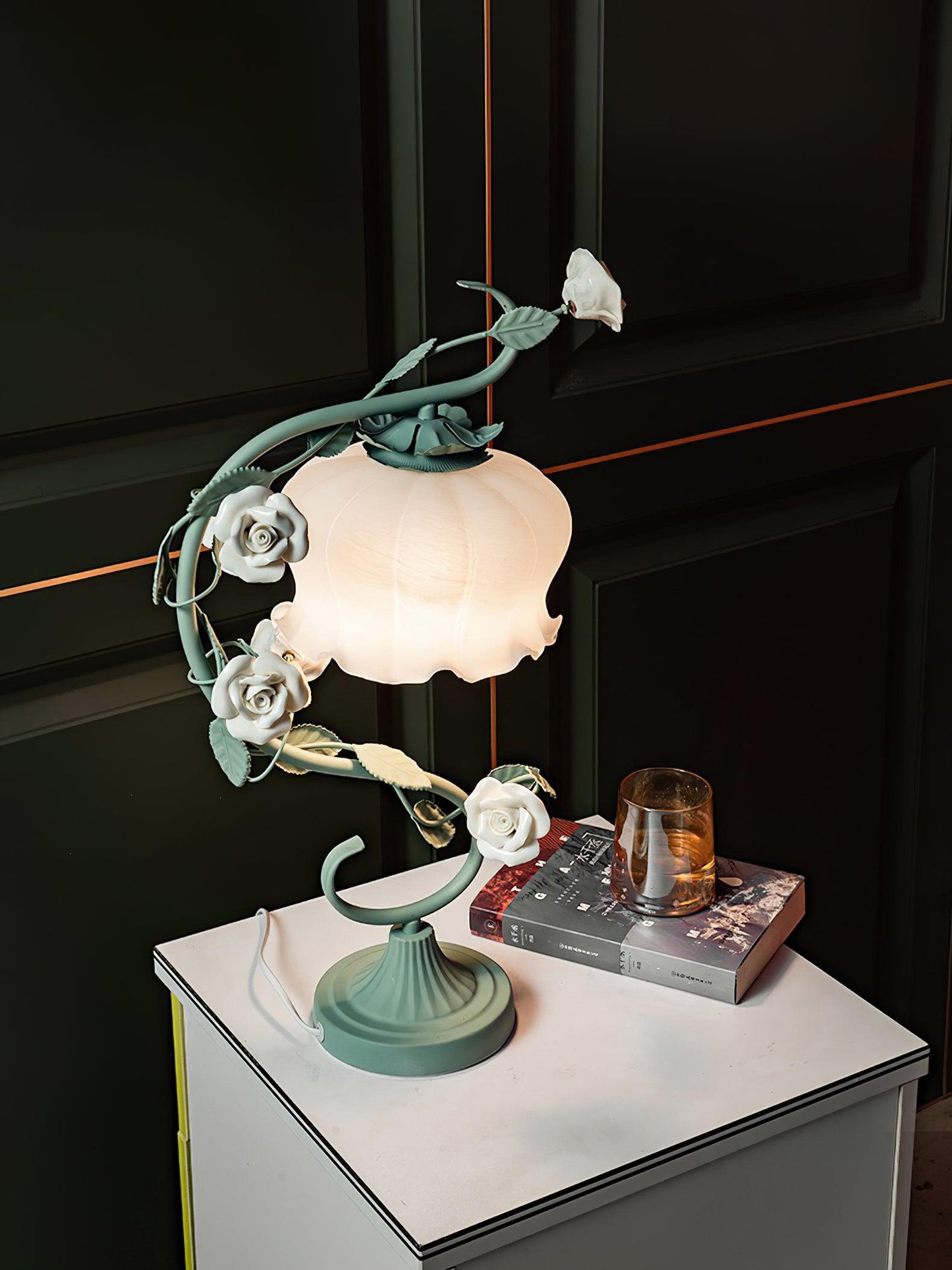 Glass Gooseneck Table Lamp 12.2 Inch