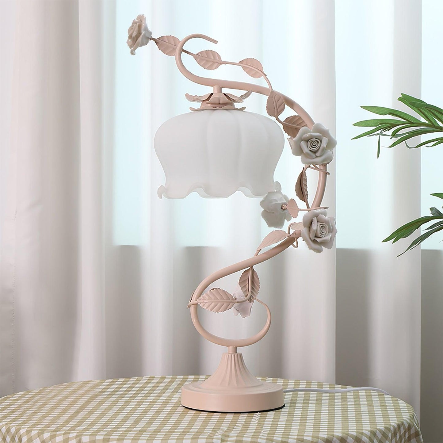 Glass Gooseneck Table Lamp 12.2 Inch
