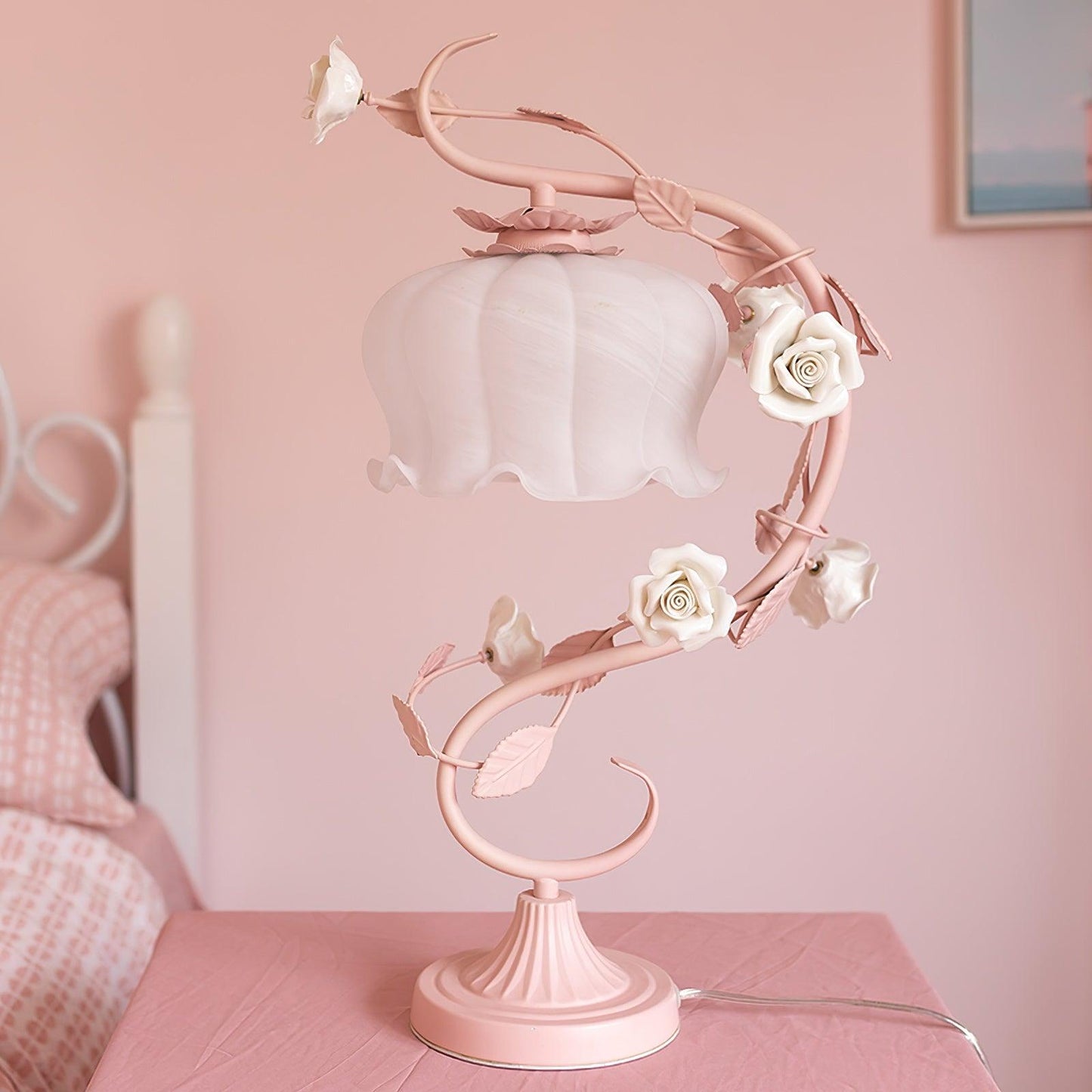 Glass Gooseneck Table Lamp 12.2 Inch