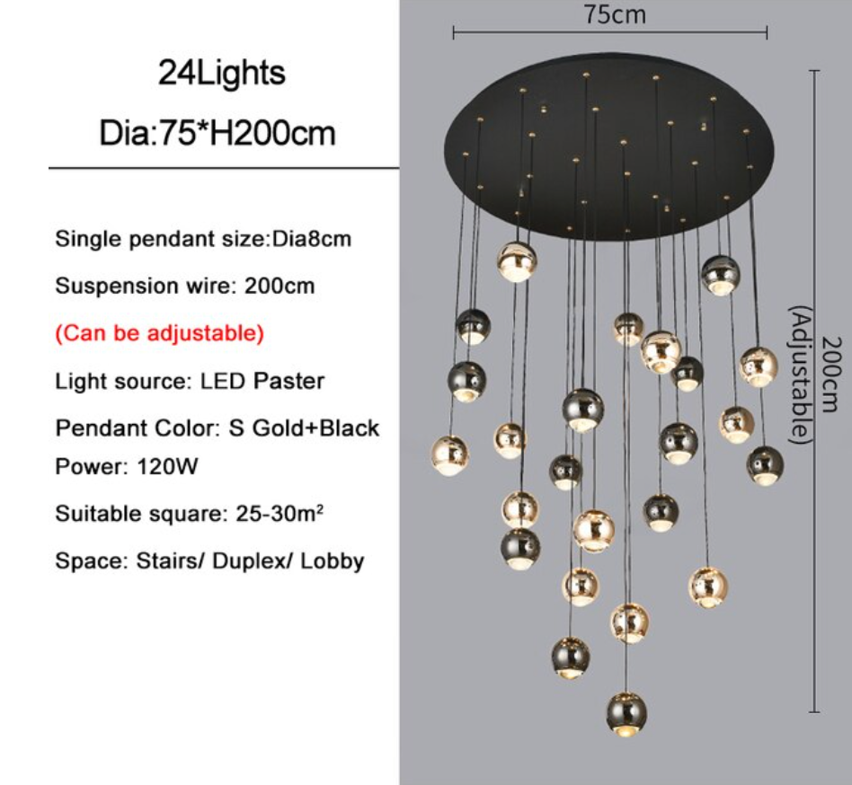 Multi Pendant Modern Foyer Chandelier