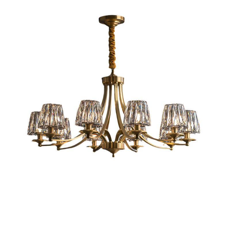 10-Light Contemporary Crystal Chandelier