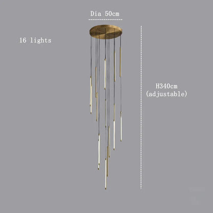 Grande Brass Entryway Pendant Light Fixture