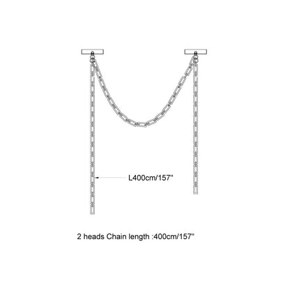Bruckner Chain Alabaster Chandelier