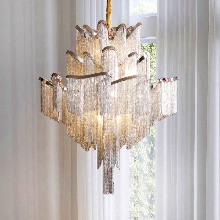 Cadena Metal Tassel Chandelier