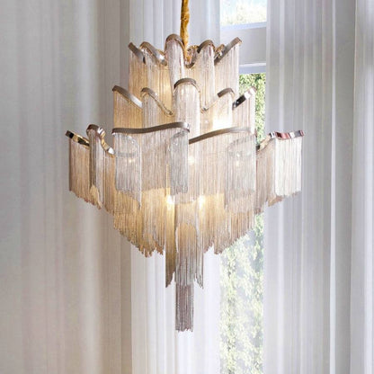 Cadena Metal Tassel Chandelier
