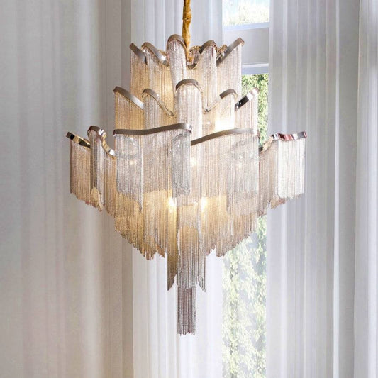 Cadena Metal Tassel Chandelier