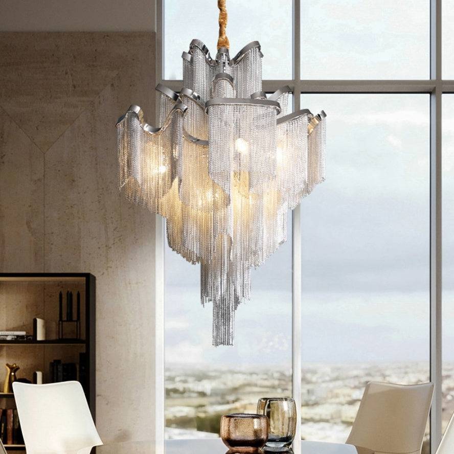 Cadena Metal Tassel Chandelier