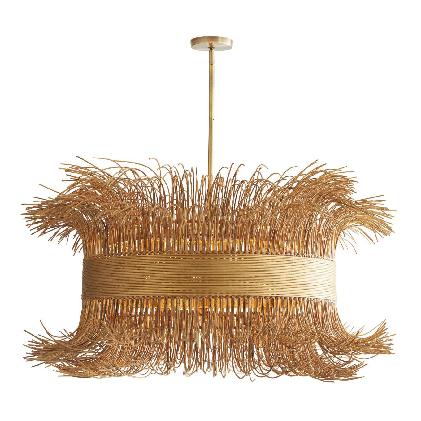 Filamento 6 Light 30" Wide Abstract Drum Chandelier