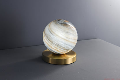Round glass ball mini table lamp