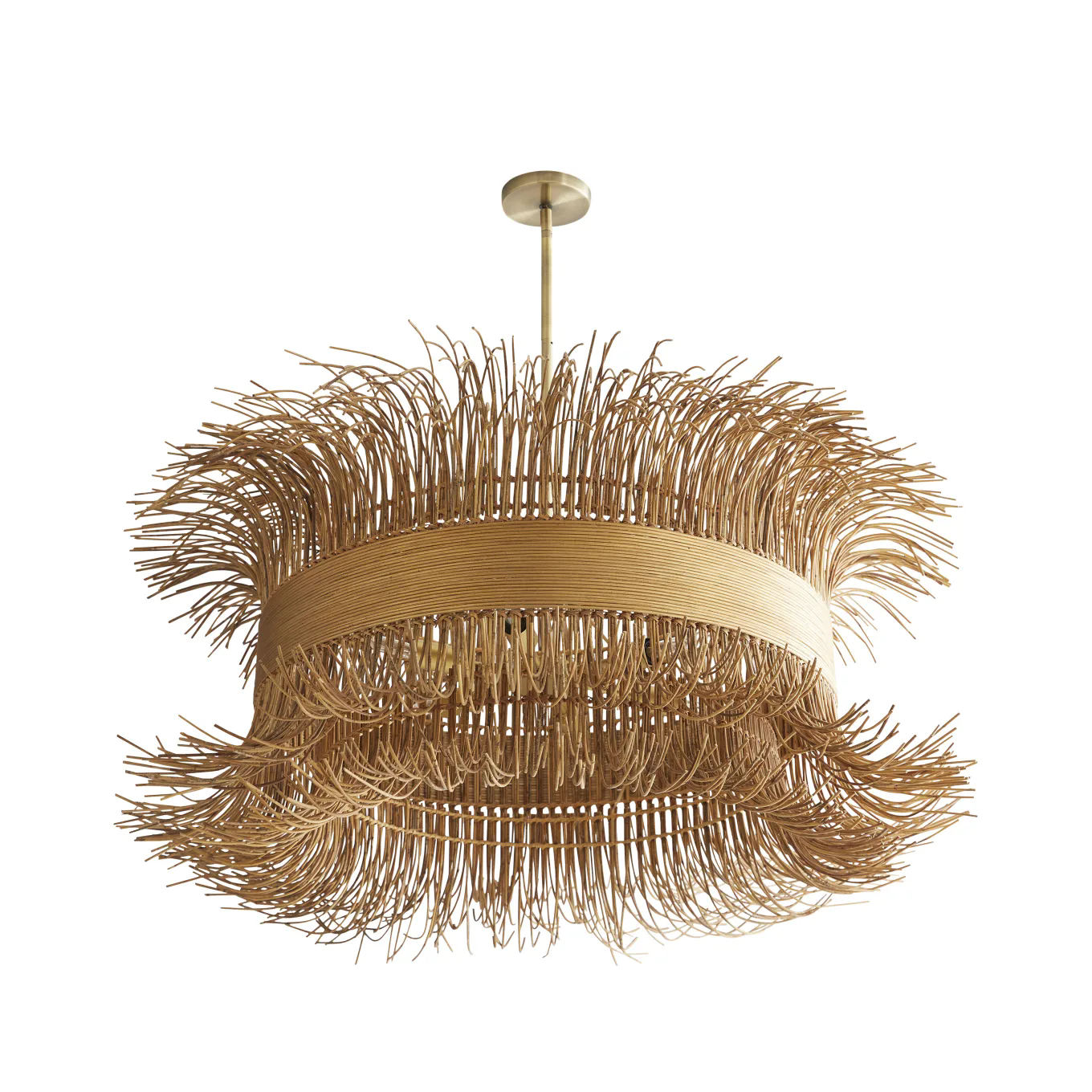 Filamento 6 Light 30" Wide Abstract Drum Chandelier