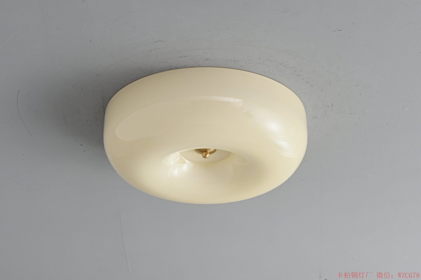 Beige Glass ceiling light