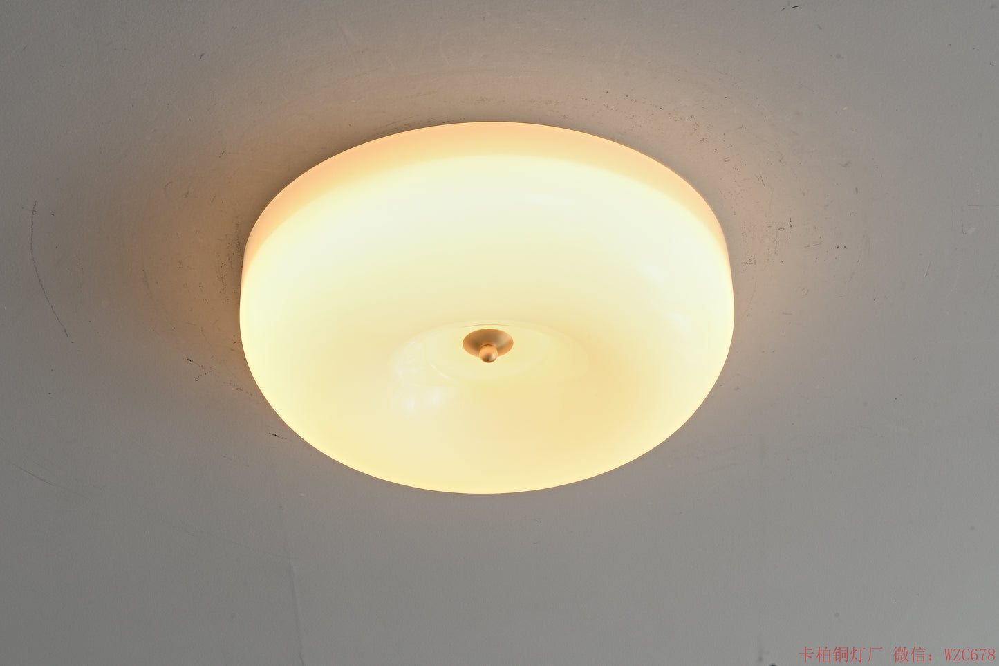 Beige Glass ceiling light