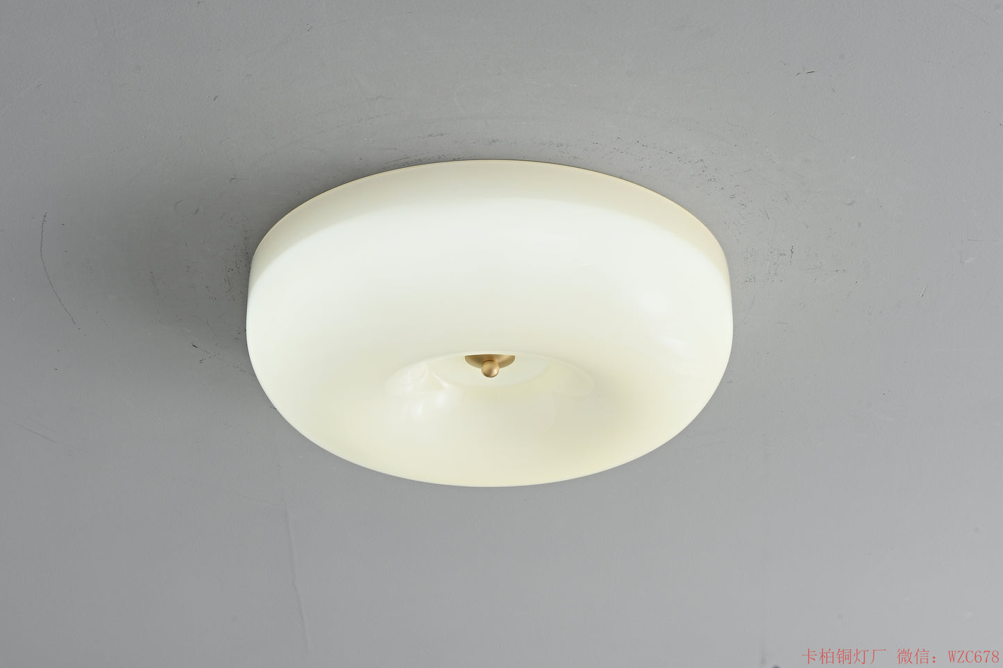 Beige Glass ceiling light