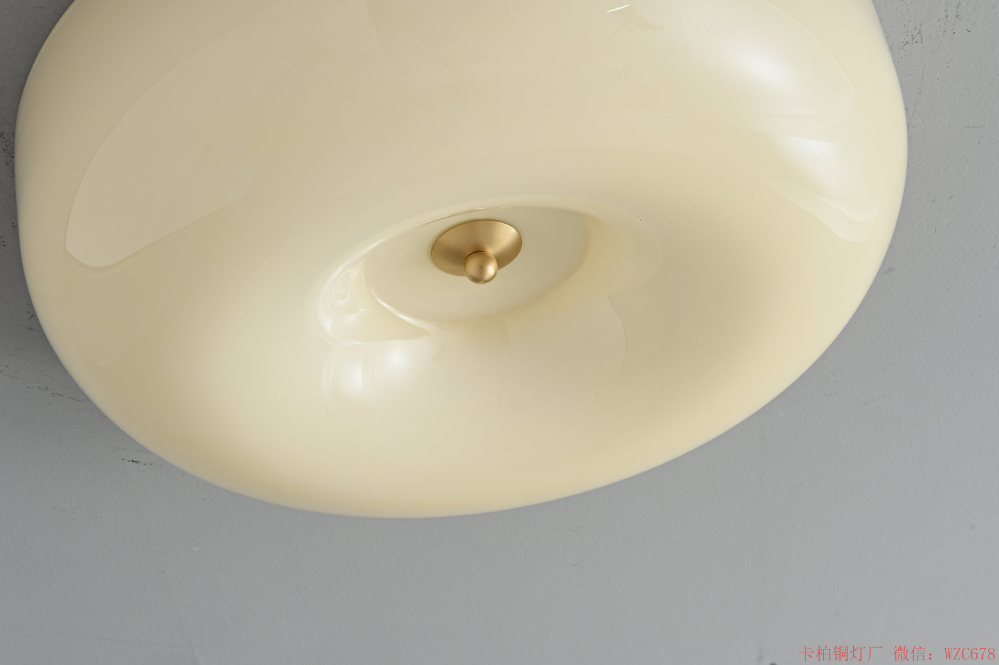Beige Glass ceiling light