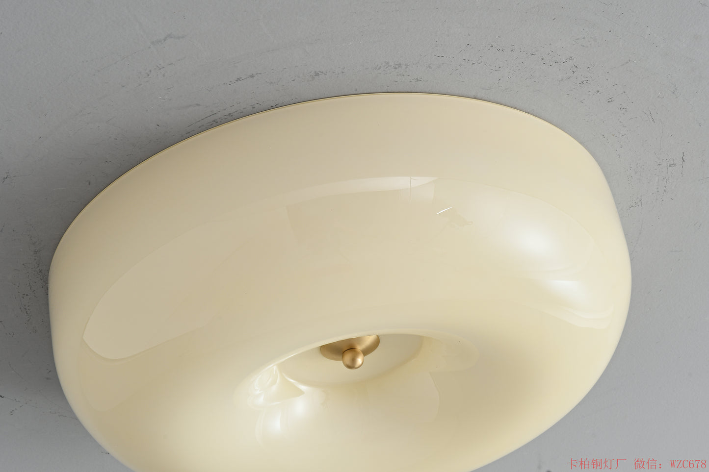 Beige Glass ceiling light