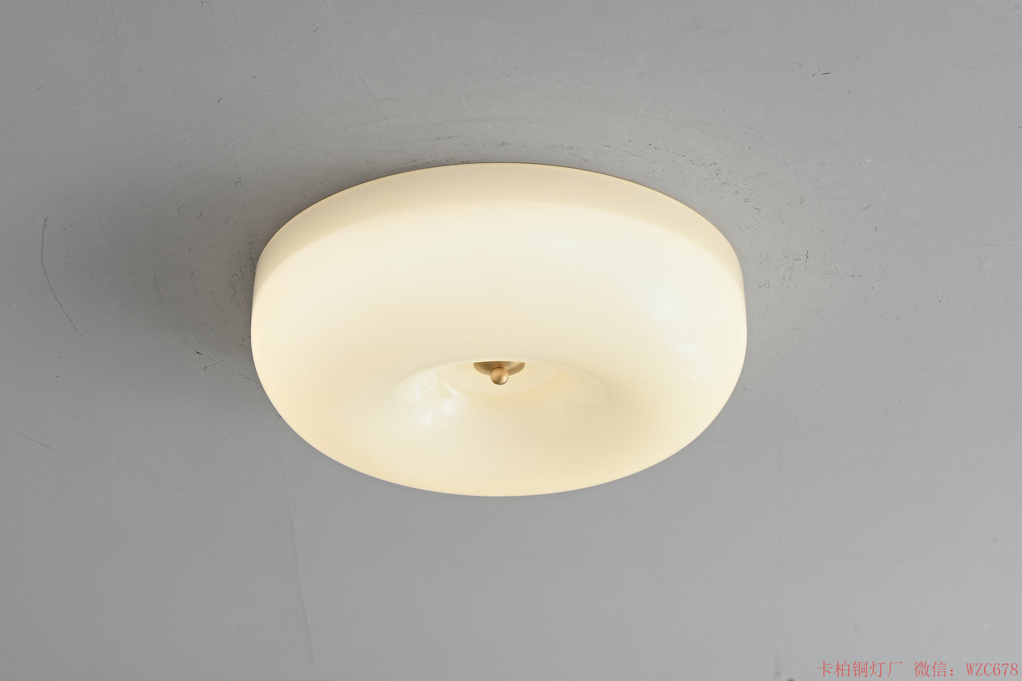 Beige Glass ceiling light