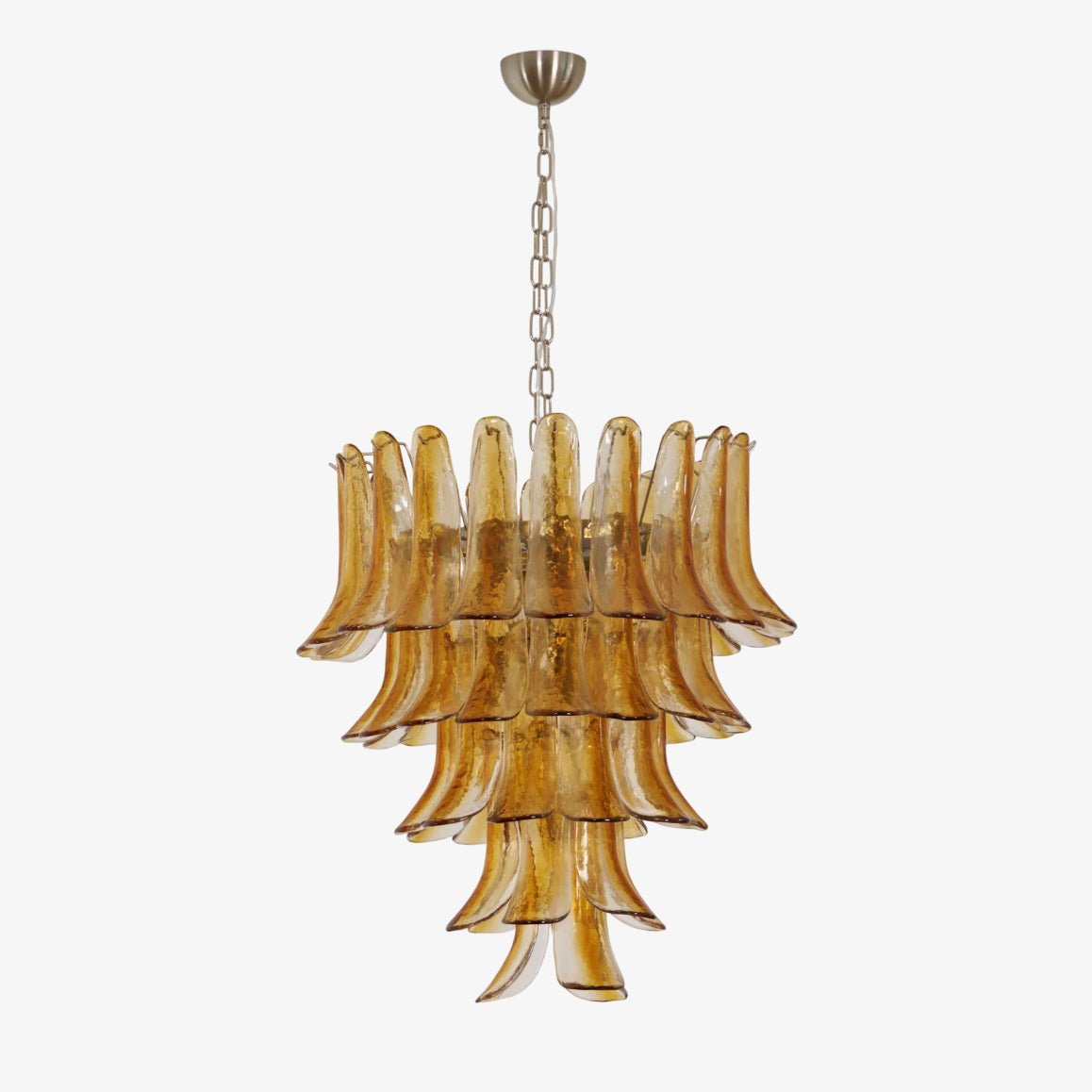 Murano Amber Lily Chandelier