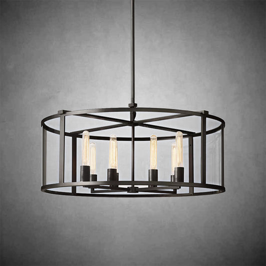 Baker Glass Lantern Modern Round Chandelier 33"44"55"