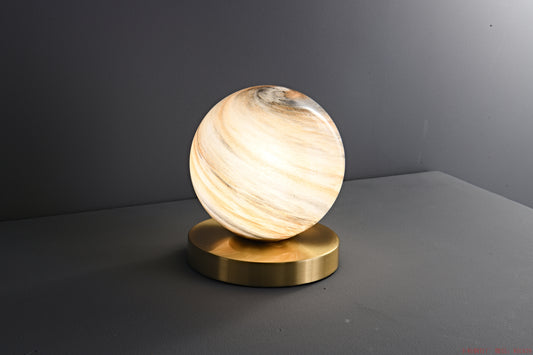 Round glass ball mini table lamp